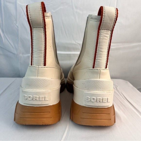 Sorel Women's Brex Chelsea Boots Size 8.5 Natural Waterproof Cream Chunky Soul - Picture 5 of 9